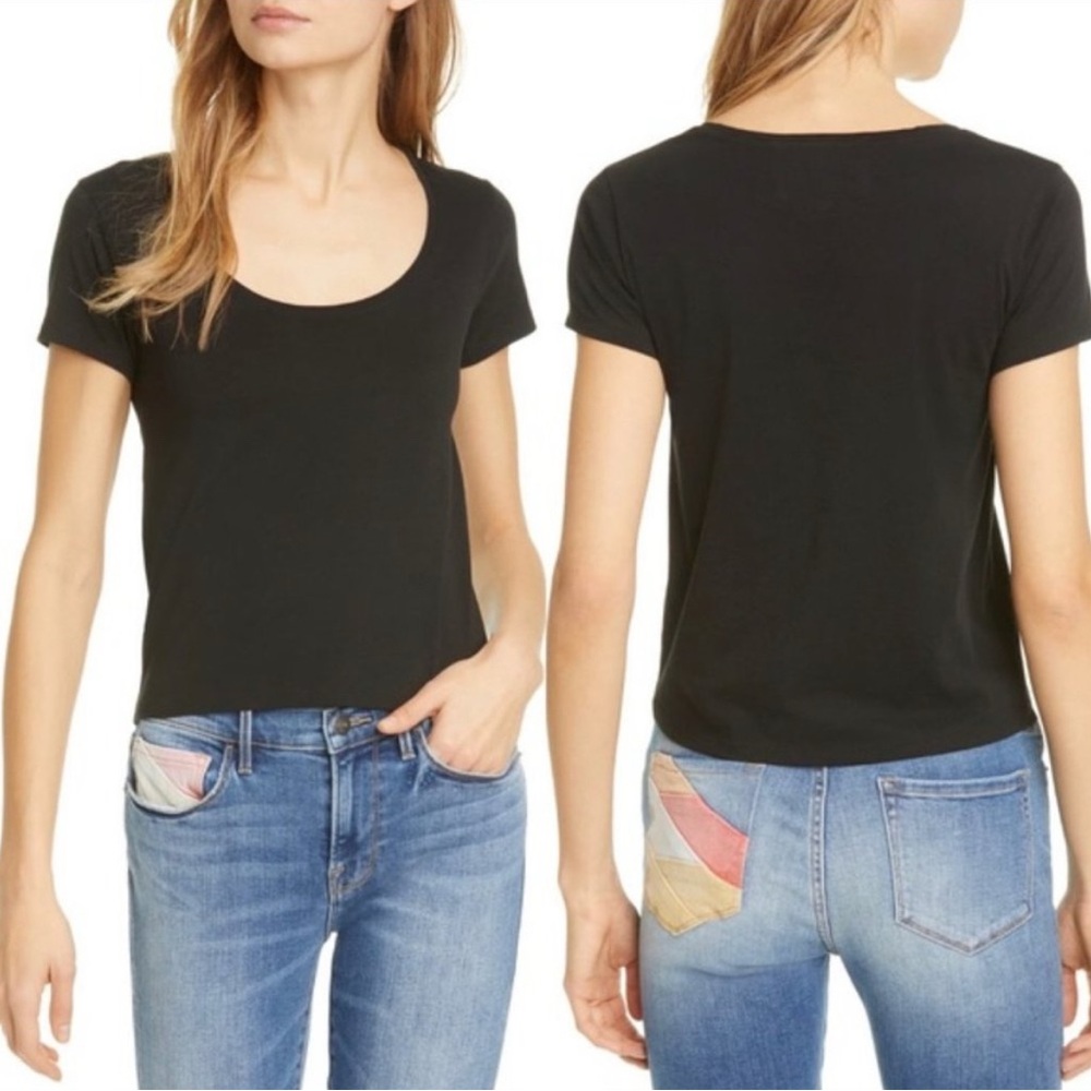 Frame Denim Black Short Sleeve Tee